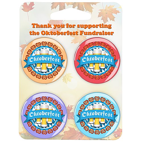 Carded Buttons - Four 1 1/4-inch Round Buttons Main Image