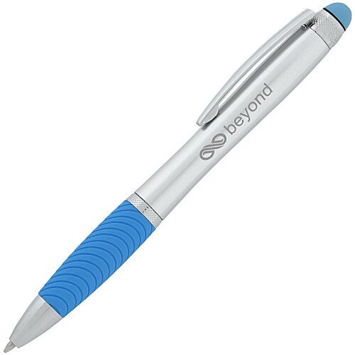 Evantide Light-Up Logo Stylus Twist Pen - Silver Main Image
