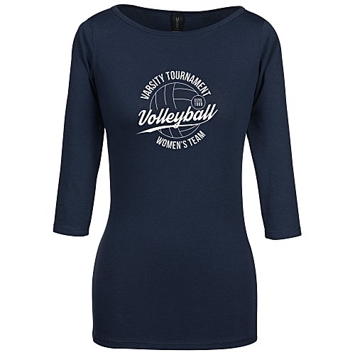 Anvil Stretch 3/4-Sleeve T-Shirt - Ladies' Main Image