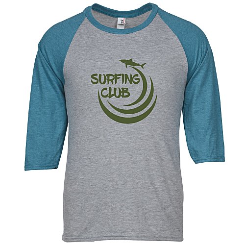 Anvil Tri-Blend 3/4-Sleeve Raglan Tee - Men's Main Image