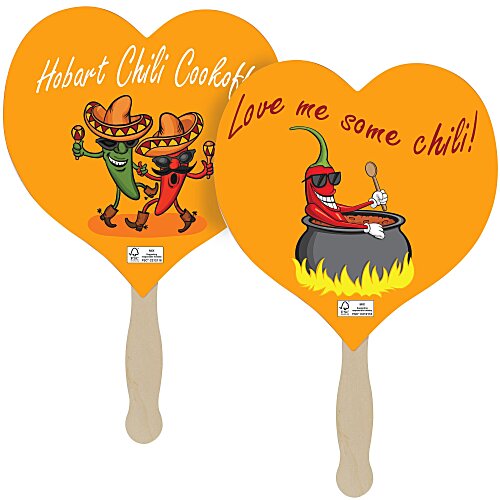Sandwich Hand Fan - Heart Main Image