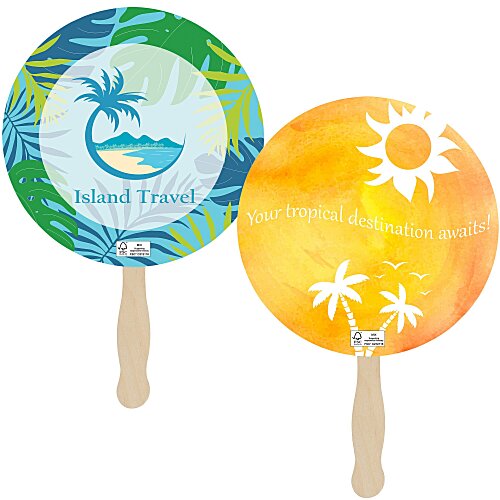 Sandwich Hand Fan - 8" Round Main Image