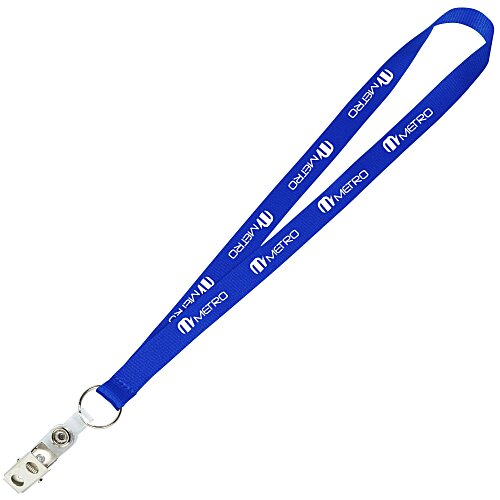 Value Lanyard - 3/4" - Snap with Metal Bulldog Clip - 24 hr Main Image