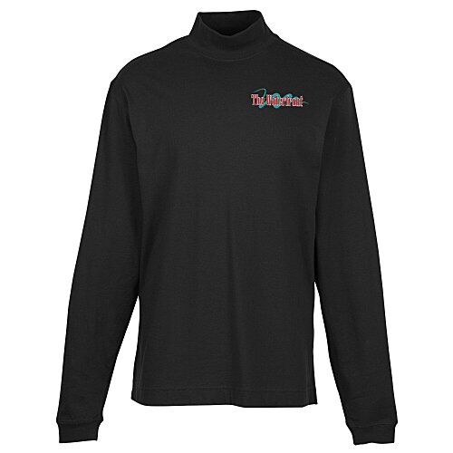 Sueded Cotton Jersey Mock Turtleneck - Men's Main Image