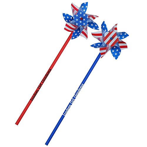 Patriotic Foil Pinwheel - 4" Main Image
