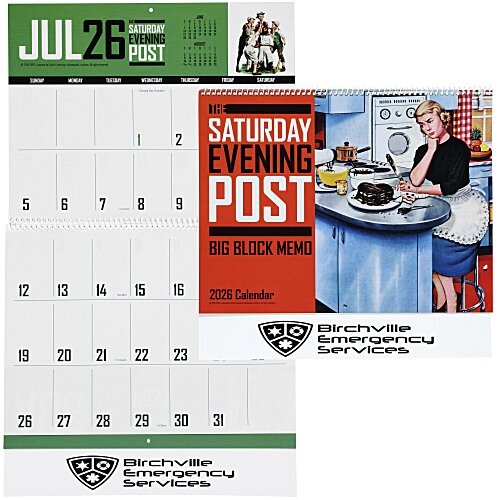 The Saturday Evening Post Big Block Memo Calendar Main Image