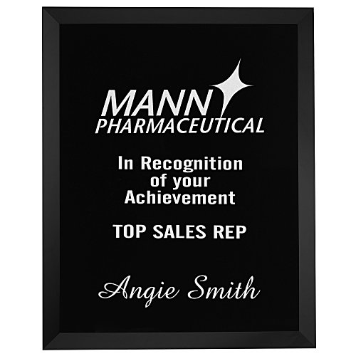 Black Glass Wall Plaque - 10 inches Main Image
