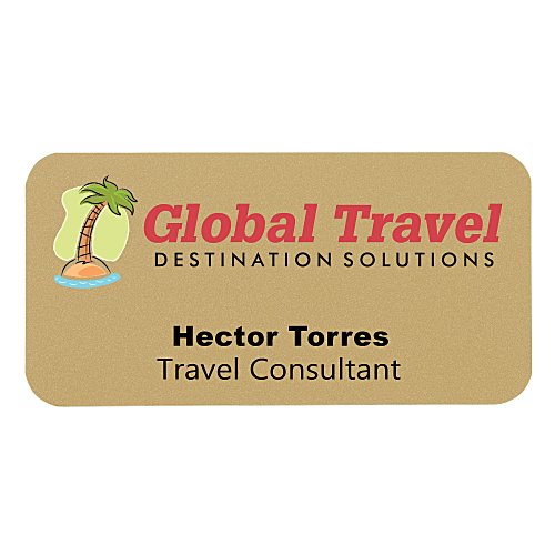 Charleston Name Badge - 1-1/2" x 3" - Jeweler's Pinback - 24 hr Main Image