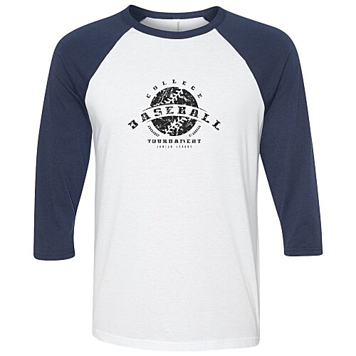 Bella+Canvas 3/4 Sleeve Baseball Tee - Screen Main Image