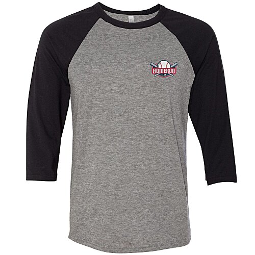 Bella+Canvas 3/4 Sleeve Baseball Tee - Embroidered Main Image