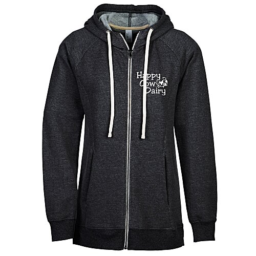 Optimal Tri-Blend Full-Zip Hoodie - Ladies' - Screen Main Image