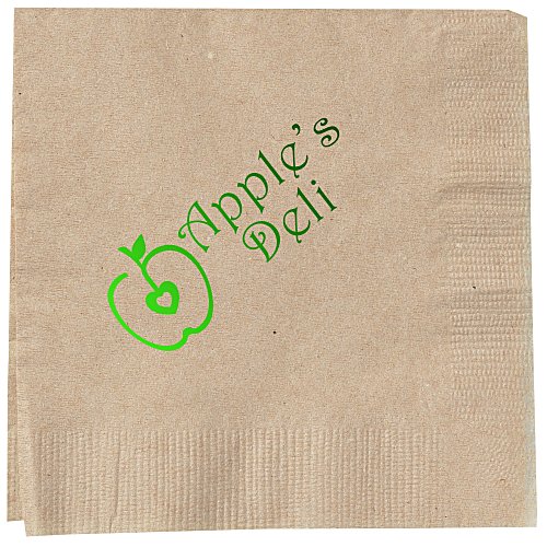 Kraft Beverage Napkin - 1-ply - Low Qty - Foil Main Image