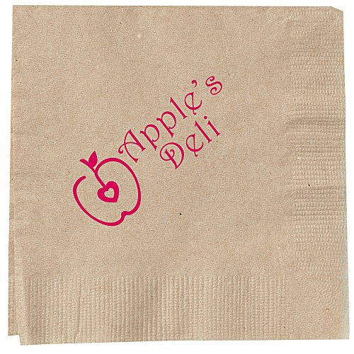 Kraft Beverage Napkin - 1-ply - Low Qty Main Image