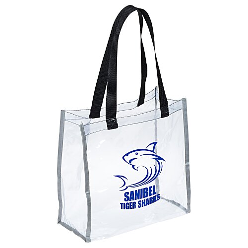 Clear Tote with Reflective Trim Main Image