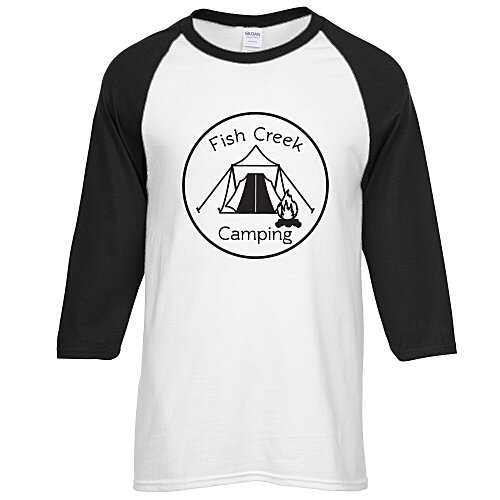 Gildan Heavy Cotton 3/4 Sleeve Raglan T-Shirt - Screen Main Image
