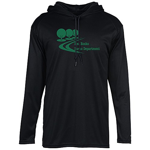 Badger Sport B-Core Hooded Long Sleeve T-Shirt Main Image