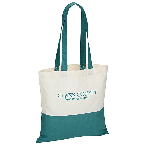 Color Accent Cotton Sheeting Tote Main Image