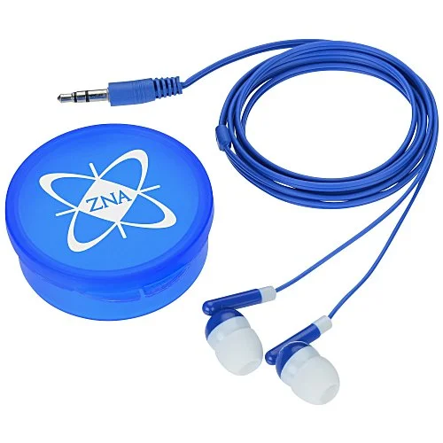 Branded Wired Earbuds — Black