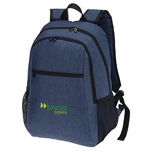 4imprint Heathered 15-inch Laptop Backpack - Embroidered - 24 hr Main Image