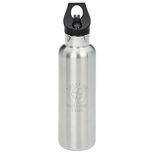 Basecamp Tundra Vacuum Bottle with Flip Straw Lid - 20 oz. - Laser Engraved Main Image