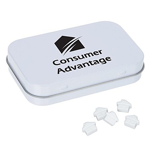 Rectangular Tin with Shaped Mints - House Main Image