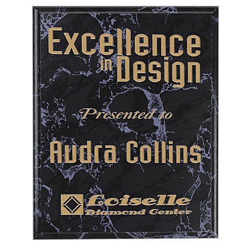 Marbleized Wood Plaque - 8" Main Image