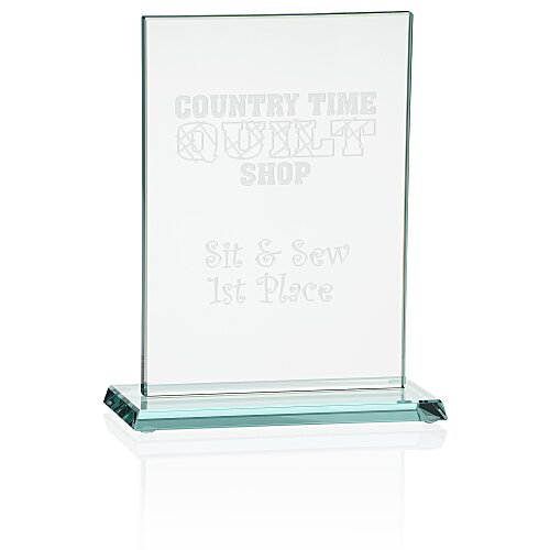 Stately Jade Glass Award - 8 inches Main Image