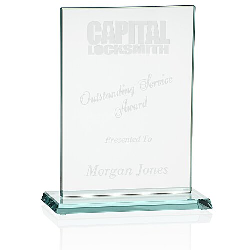 Stately Jade Glass Award - 9 inches Main Image