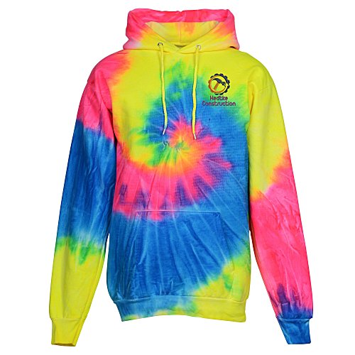 Tie-Dye Swirl Hoodie - Embroidered Main Image