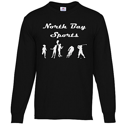 Bayside 5.4 oz. Cotton Long Sleeve T-Shirt Main Image