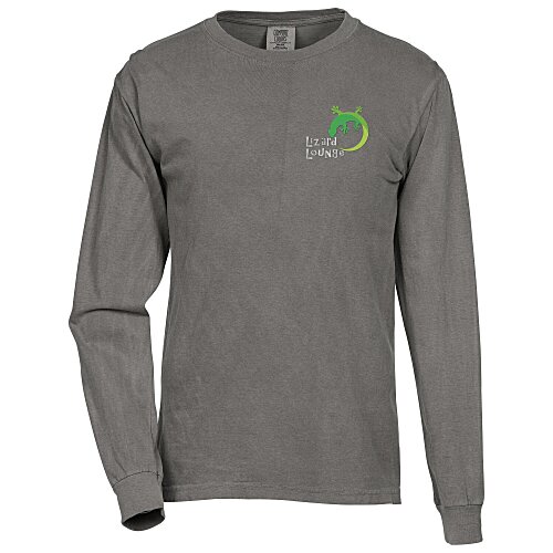 Comfort Colors Garment-Dyed 6.1-oz LS T-Shirt - Embroidered Main Image