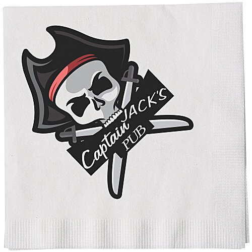 Luncheon Napkin - 1-ply - White - Full Color Main Image