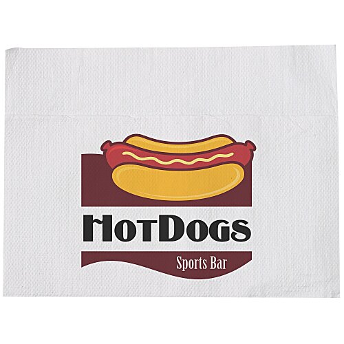 Dispenser Napkin - 1-ply - White - Full Color Main Image