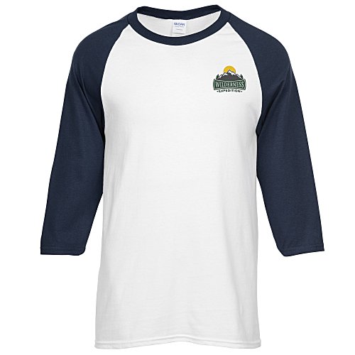 Gildan Heavy Cotton 3/4 Sleeve Raglan T-Shirt - Embroidered Main Image