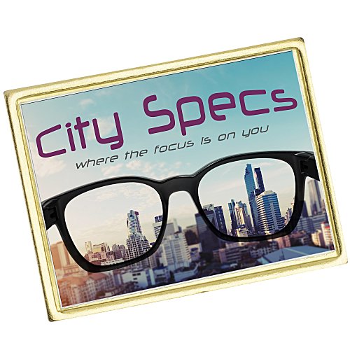 Laminate Lapel Pin - Small Rectangle - 24 hr Main Image