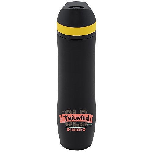 Persona Wave Vacuum Sport Bottle - 20 oz. - Black - Full Color - 24 hr Main Image