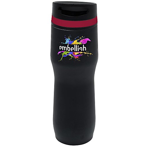 Persona Caturra Vacuum Tumbler - 16 oz. - Black - Full Color - 24 hr Main Image