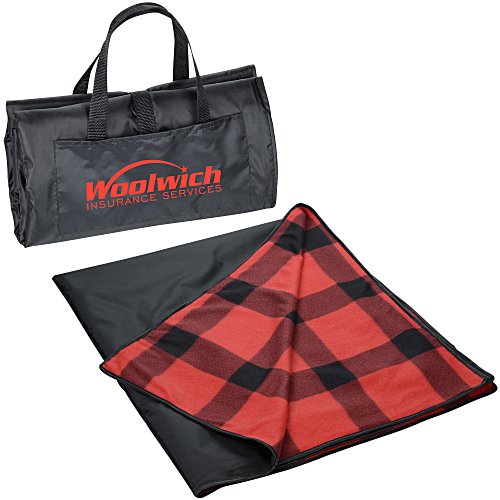 Buffalo Plaid Fleece Picnic Blanket Main Image