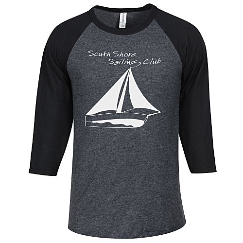 Jerzees Premium Blend Raglan 3/4-Sleeve T-Shirt Main Image