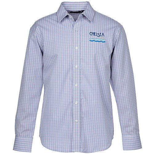 Tricolor Plaid Wrinkle Resistant Untucked Shirt - Men's Main Image