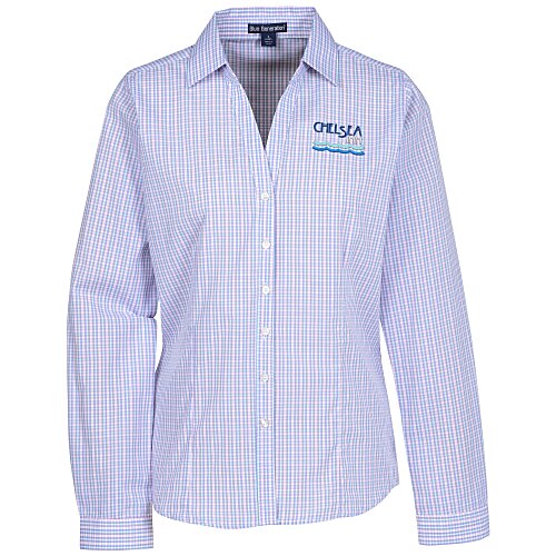 Tricolor Plaid Wrinkle Resistant Shirt - Ladies' Main Image