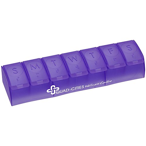 Quick Care Weekly Med Minder - Translucent - 24 hr Main Image