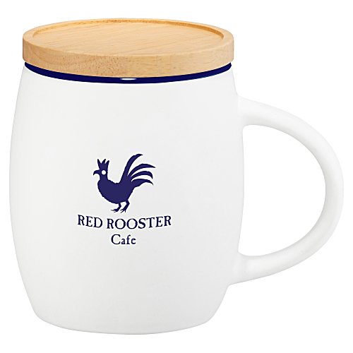 Hearth Coffee Mug with Wood Lid Coaster - 14 oz. - 24 hr Main Image