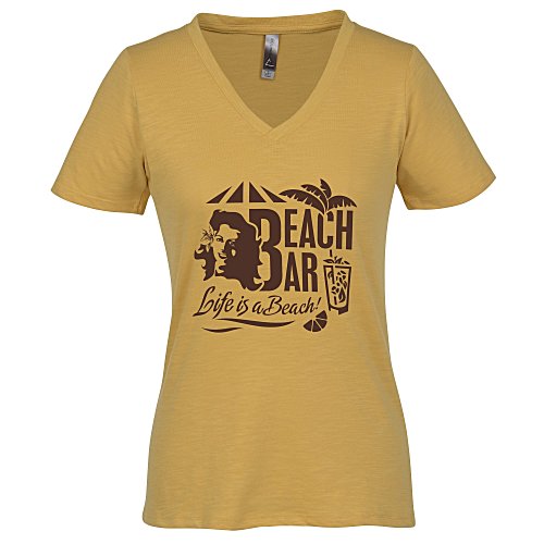Platinum Slub V-Neck T-Shirt - Ladies' Main Image