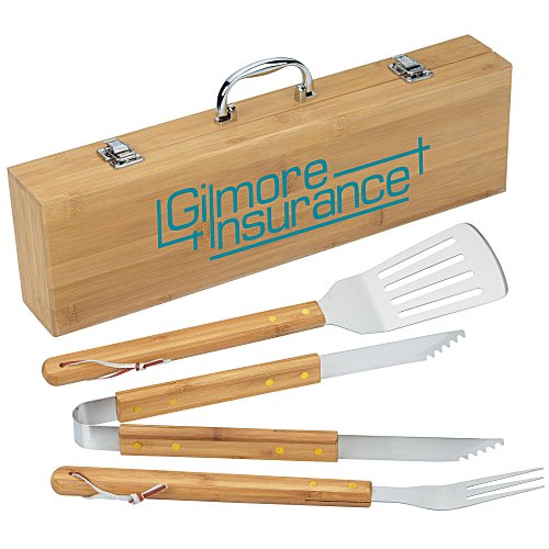 Grill Master 3-Piece Bamboo BBQ Set Main Image