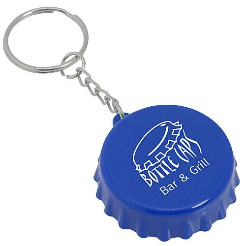 Beer Cap Bottle Opener Keychain - 24 hr Main Image