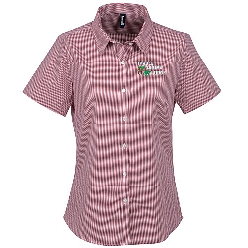 Microcheck Gingham SS Cotton Shirt - Ladies' Main Image