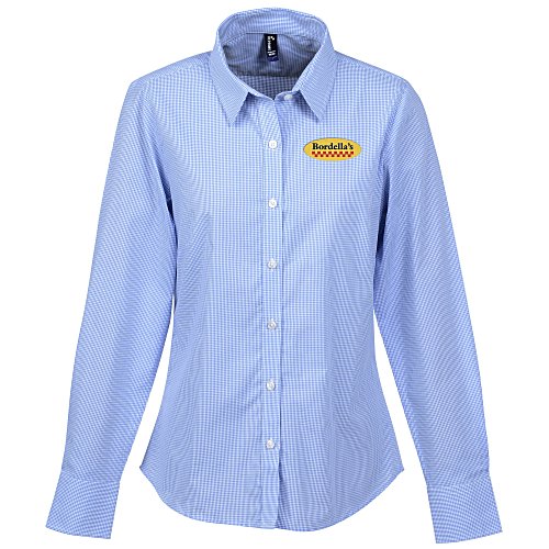 Microcheck Gingham Cotton Shirt - Ladies' Main Image