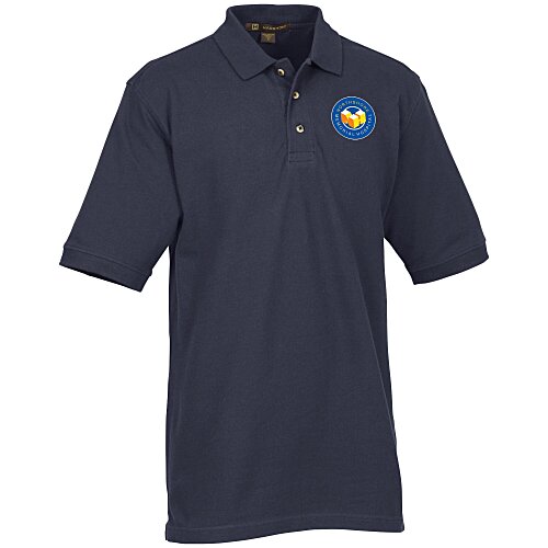 Harriton 6 oz. Ringspun Cotton Pique Polo - Men's - Full Color Main Image