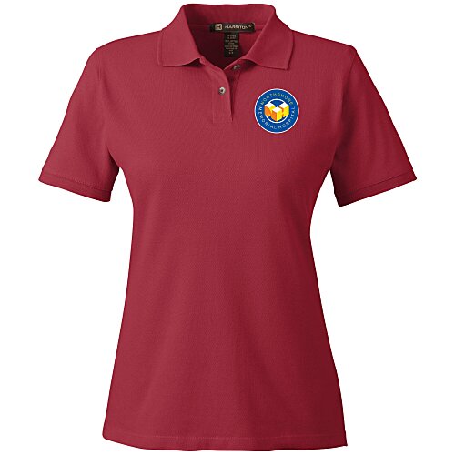 Harriton 6 oz. Ringspun Cotton Pique Polo - Ladies' - Full Color Main Image